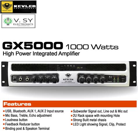 2021 Original Kevler Gx 5000 1000w X2 Professional Power Amplifier Gx 5000 Gx5000 Shopee