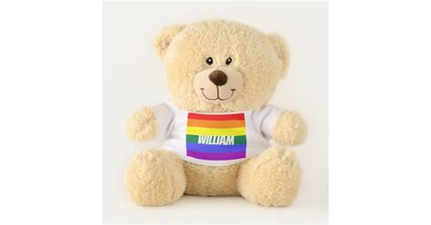 Gay Pride Rainbow Lgbt Personalized Teddy Bear