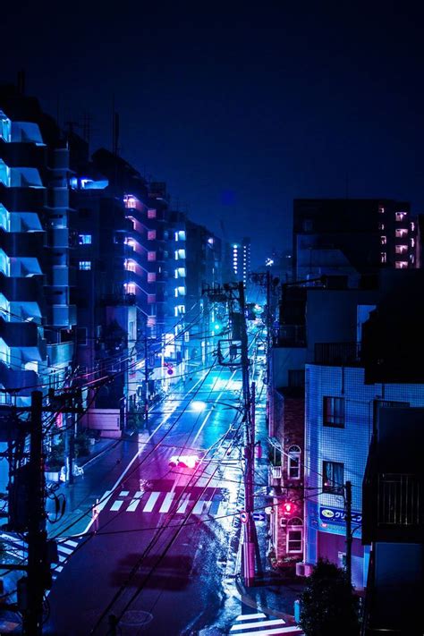 Download A Rainy Night In Tokyo Japan With Image Anime City By