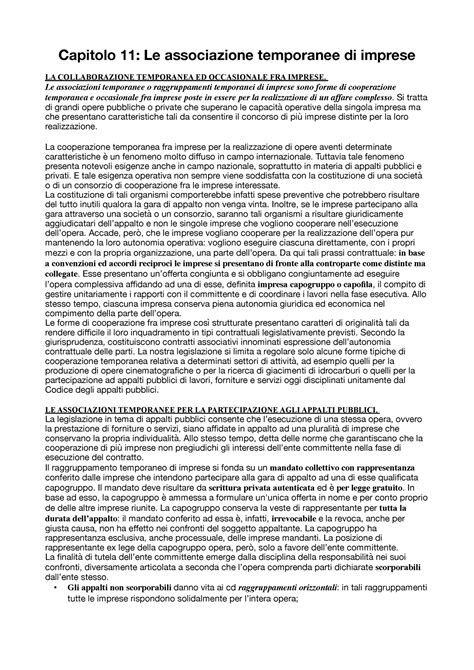 Capitolo Le Associazione Temporanee Di Imprese Le Associazioni