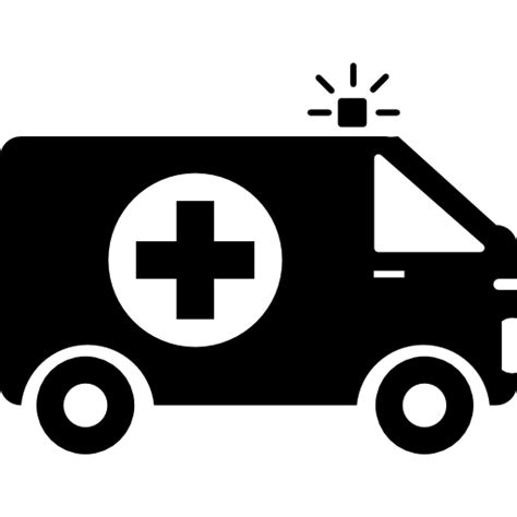 Ambulancia Con Signo De Primeros Auxilios Iconos Gratis De Transporte