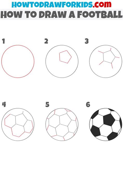 How To Draw A Soccer Ball In Four Easy Steps Step By Step Instructions