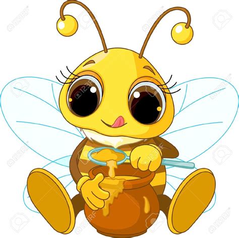 Stock Vector Cartoon Bee Cute Bee Bee Pictures