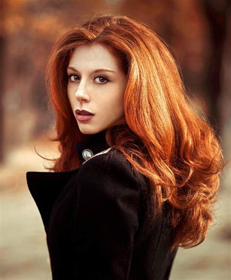 Bright Auburn Red Hair Fashion Style