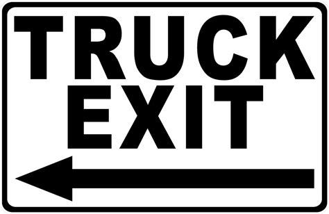 Truck Exit With Optional Directional Arrow Sign Signs By Salagraphics