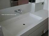 Commercial Bathroom Countertop With Integral Sink