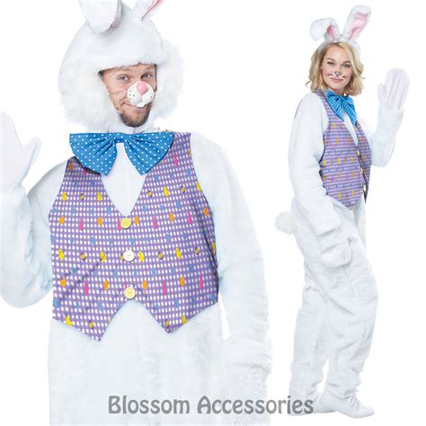 Ca57 Deluxe Easter Bunny Rabbit Mascot Suit Fancy Dress Up Adult