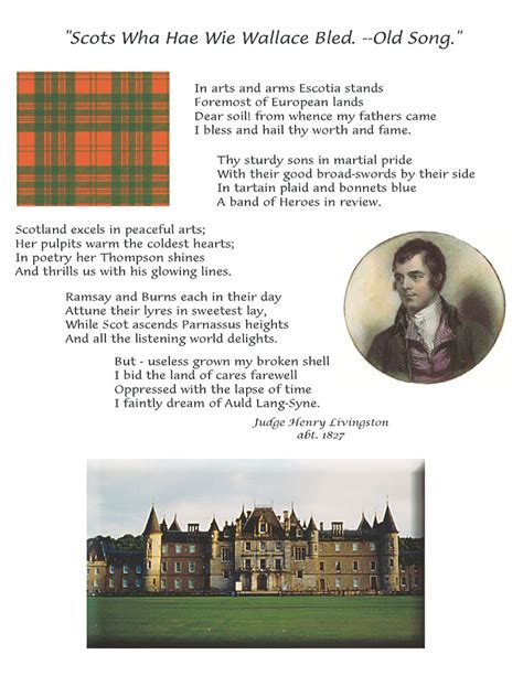 Poetry Of Major Henry Livingston Scots Wha Hae Wie Wallace Bled