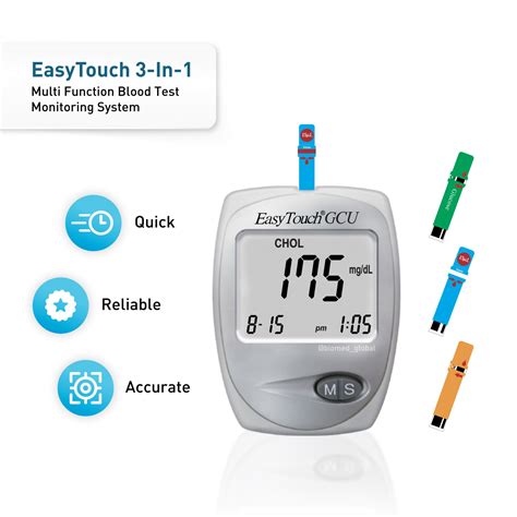 Biomed Global Easytouch Gcu 3 In 1 Blood Glucose Cholesterol And Uric