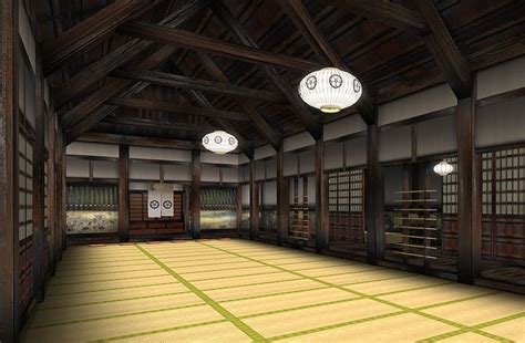 Dojo Floor Wood Lights Japanese Dojo Japanese House Japanese