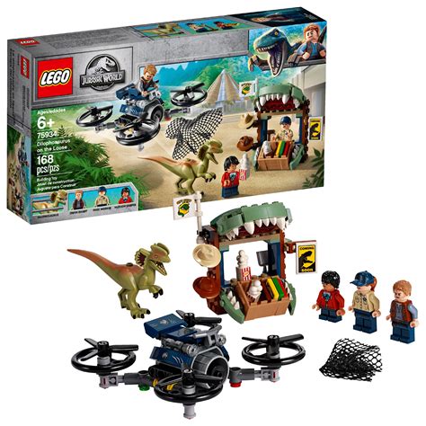 Lego Jurassic World Dilophosaurus On The Loose 75934 Dinosaur Toy 168 Pieces