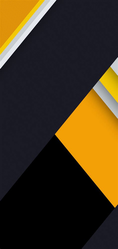 1080x2280 Yellow Material Design Abstract 8k One Plus 6huawei P20