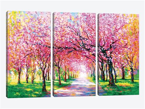 Cherry Blossom Trees Canvas Artwork By Leon Devenice Icanvas