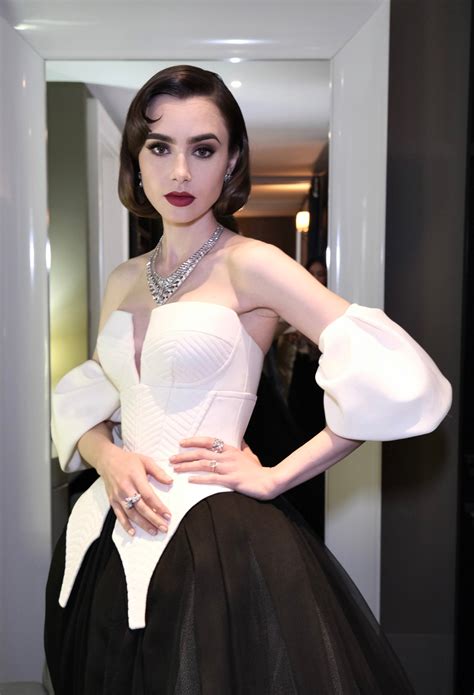 lily collins paired a chic bob with old hollywood glam at the met gala glamour