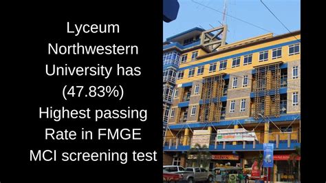 mbbs in philippines highest passing rate 47 83 in fmge mci screening test lyceum
