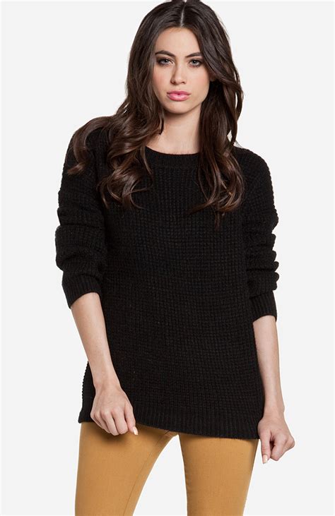 Glamorous Cozy Soft Sweater In Black Dailylook