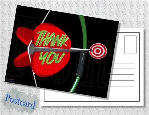 Archery Thank You Cards Blank Archery Archer Bow And Etsy Thank You