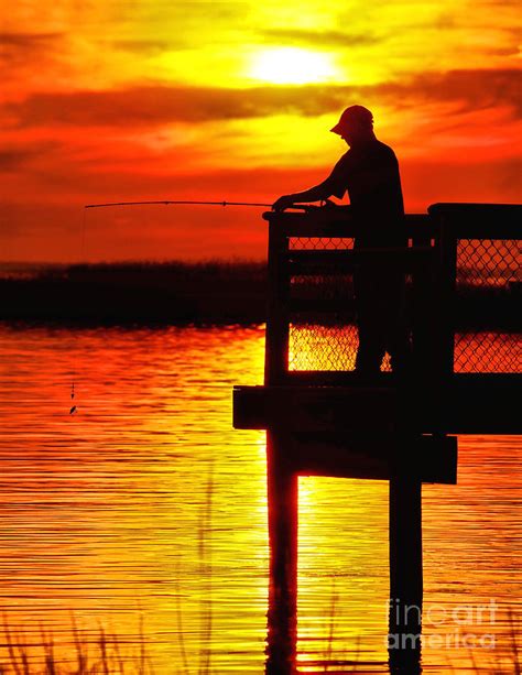 Sunset Fisherman Photograph By Nick Zelinsky