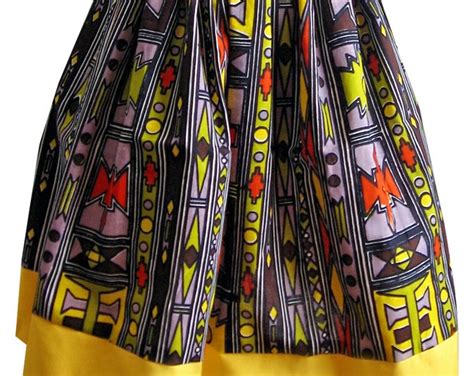 Tribal African Batik Print Skirt Etsy