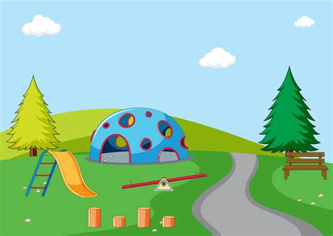 A Simple Playground Scene 420212 Vector Art At Vecteezy