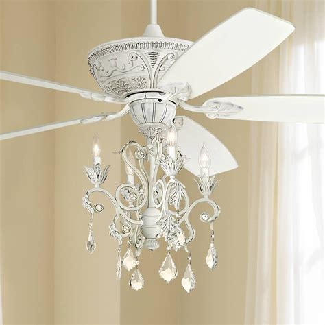 60 Casa Montego Rubbed White Chandelier Ceiling Fan 11h56 Lamps