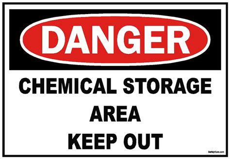 Chemical Storage Area Keep Out Sign Safetykore