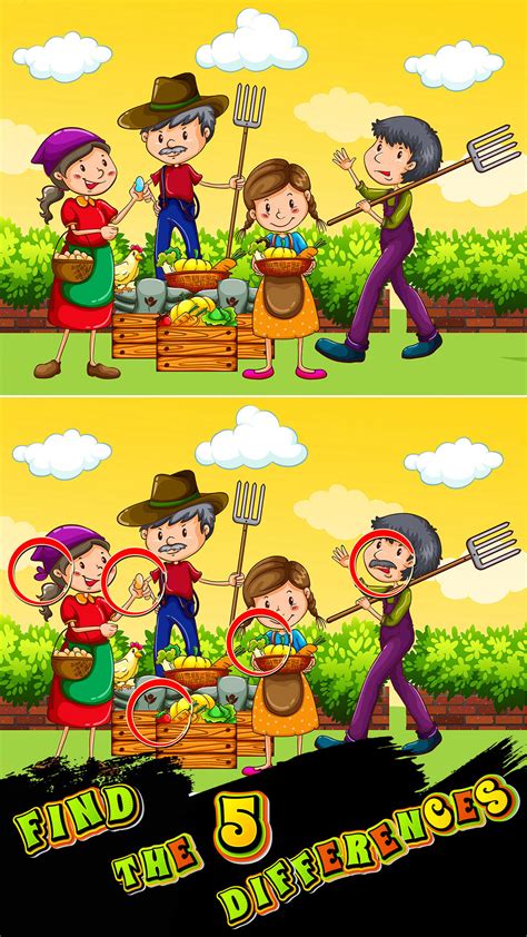 Differences Game With Fantasy Characters Color Vector Image Vrogue