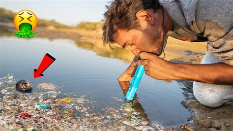 Drinking Dirty Water With Lifestraw You Can Use This In Emergency