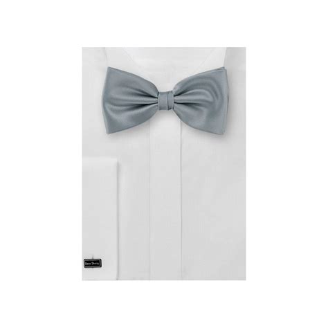 Silver Bow Tie Formal Bow Tie In Solid Silver Ties