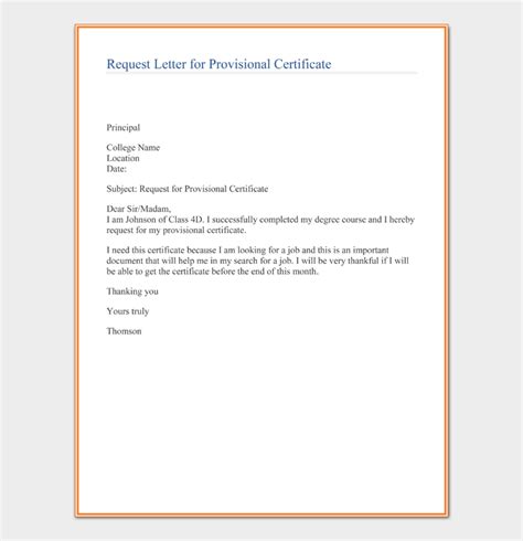 An employment verification letter generally includes your employer's address, the name, and address of the organization requesting the document, your name, your employment dates, your job title and salary. Request Letter for Certificate: Format & Sample Letters