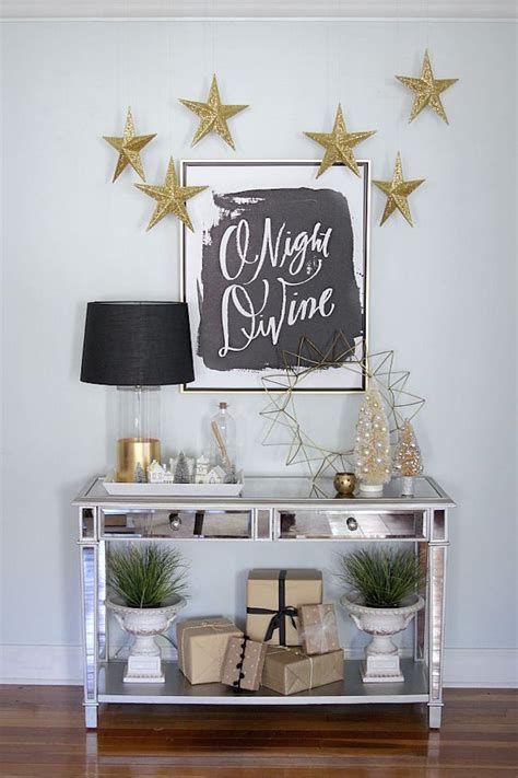 Beach christmas decorating pics white silver. 20 Chic Holiday Decorating Ideas with a Black, Gold, and ...