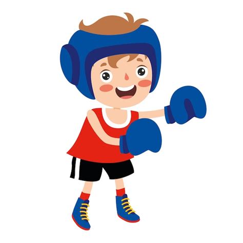 Premium Vector Cartoon Illustration Of A Kid Boxing