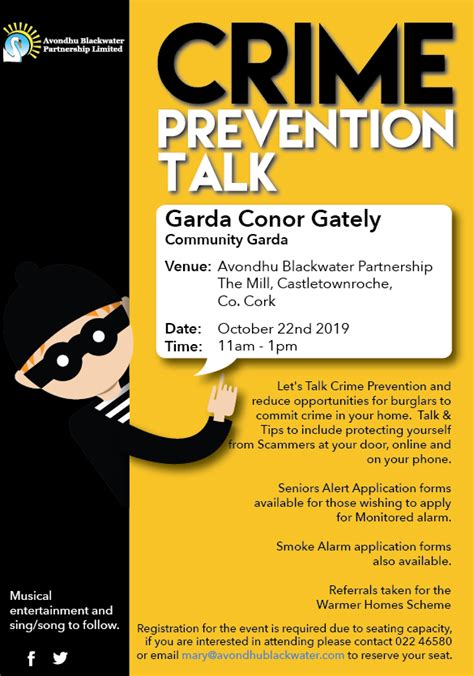 Crime Prevention Presentation Talk And Tips Avondhu Blackwater