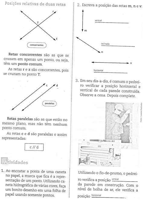 Exercícios Retas Paralelas E Concorrentes 5o Ano Com Gabarito