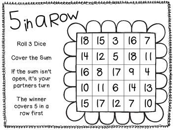 In the classroom, these dice games can be used during math workshop, math rotations, or center time. Dice and Spinner Addition Games by Haley O'Connor | TpT