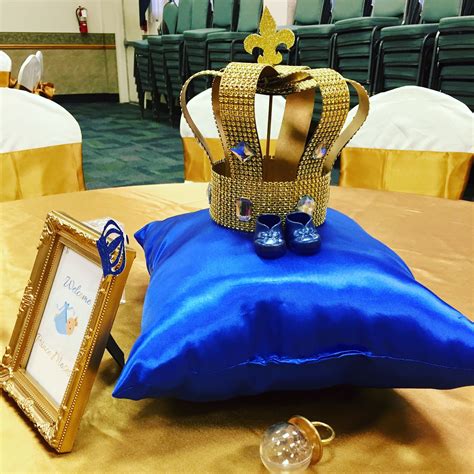 Royal Prince Baby Shower Centerpieces These Royal Crowns And Pillows