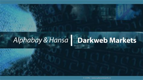 Alphabay Hansa Darkweb Markets CCINL Cybercrimeinfo Nl YouTube