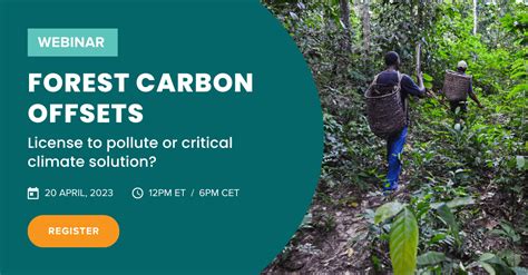 Webinar Forest Carbon Offsets License To Pollute Or Critical Climate