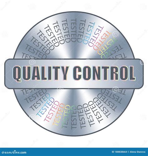 Quality Control Round Hologram Sticker Vector Badge Icon Sign For