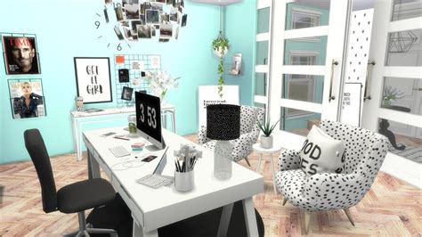 The Sims 4 Speed Build Office Cc Links Sims House Sims House