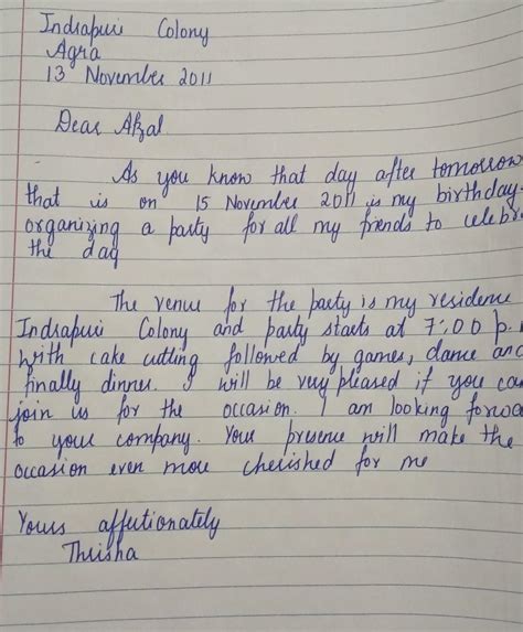 Q2 Write A Letter To Your Friend Inviting Him Her On Your Birthday