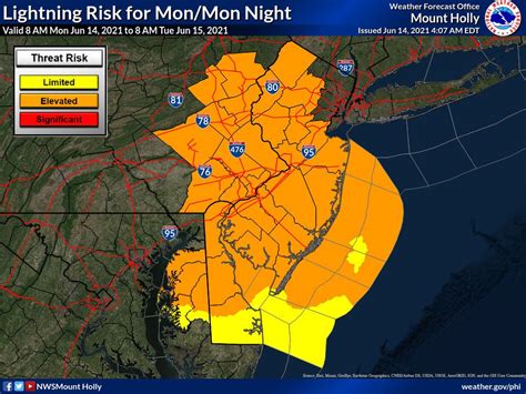 Nj Weather Severe Thunderstorm Watch In 13 Nj Counties Point