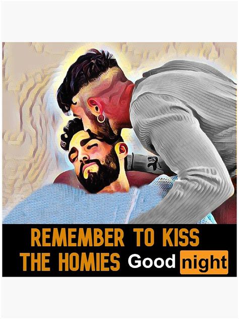 Kissing The Homies Goodnight Sticker For Sale By Saddestlyfe Redbubble