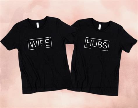 wife hubs shirts wife and hubs shirt set bride groom shirts etsy
