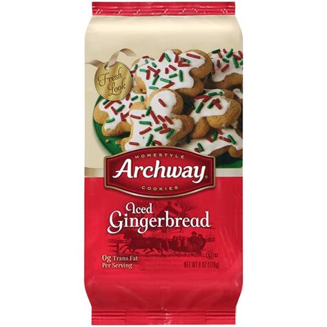 (it's rumored that eating gingerbread is what keeps rudolph's nose glowing when needed!) Archway Homestyle Cookies, Iced Gingerbread from Schnucks ...