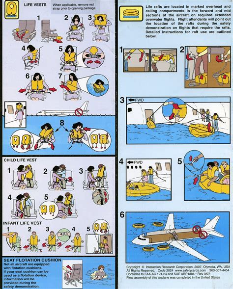 passenger safety informationjpg airplane safety passenger cards