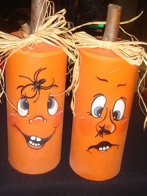 Recycled Pringles Tube Halloween Wood Crafts Fall Halloween Crafts