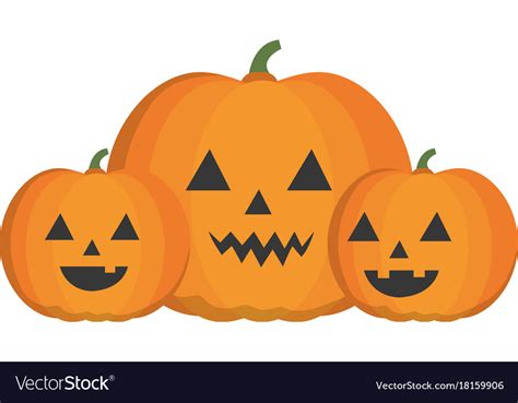 Halloween Pumpkins Icon Royalty Free Vector Image