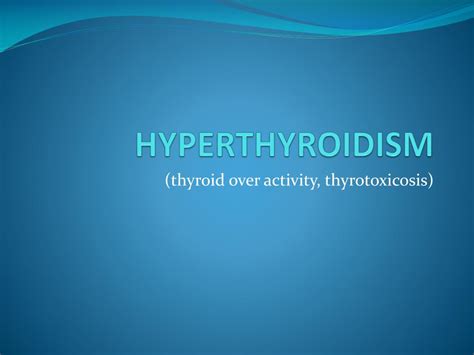 Ppt Hyperthyroidism Powerpoint Presentation Id356788