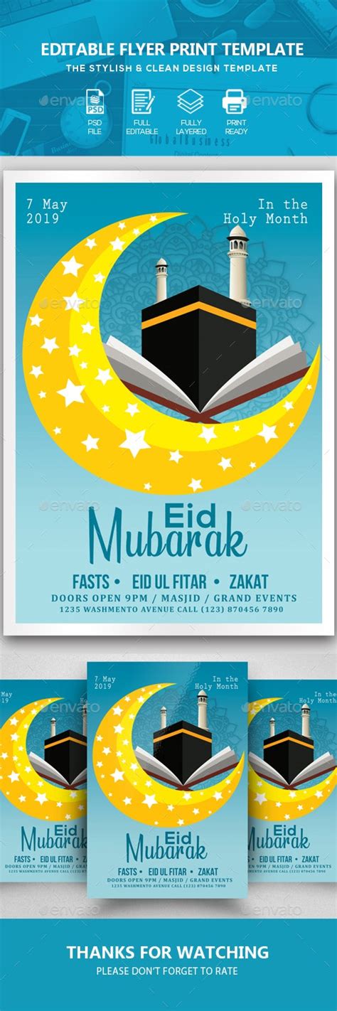Ramadan Mubarak Islamic Flyer Template By Businessflyers Graphicriver